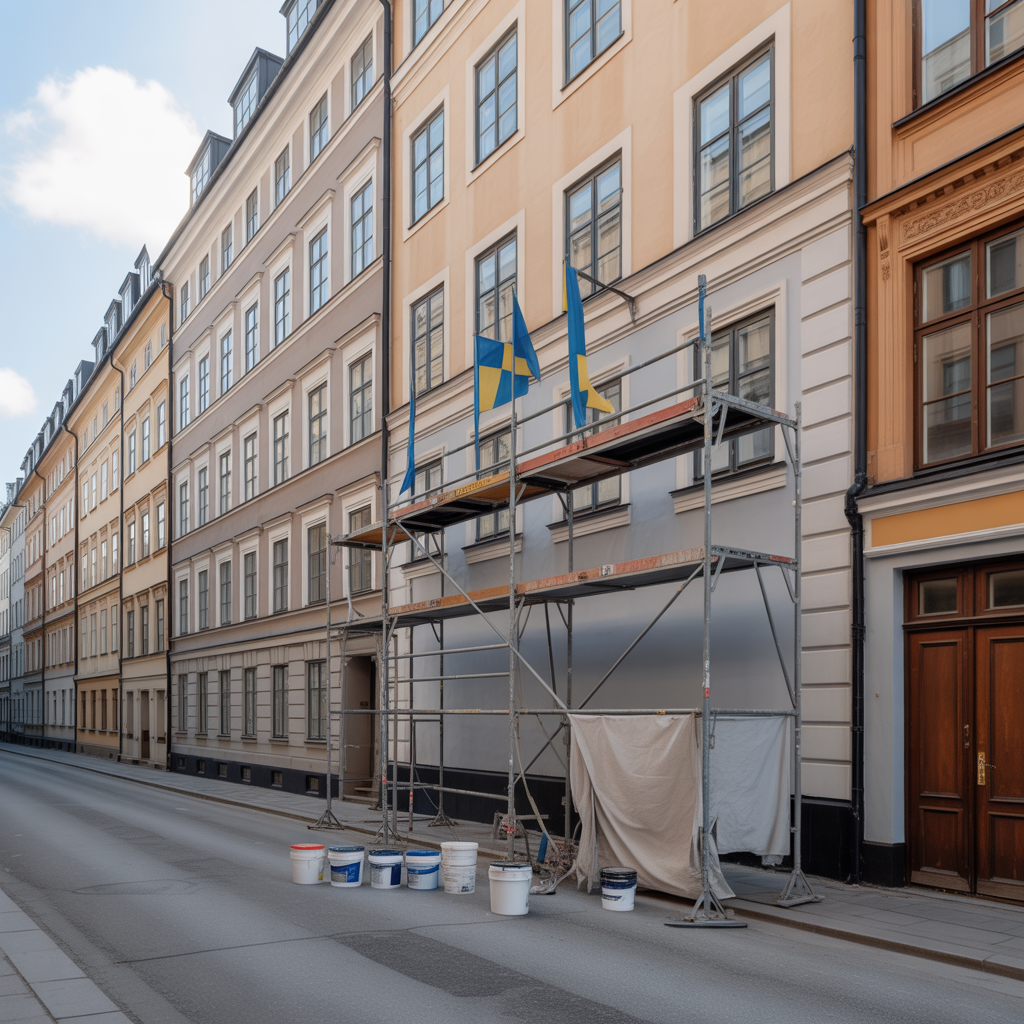 kostnad for att mala fasad i stockholm pris per kvm