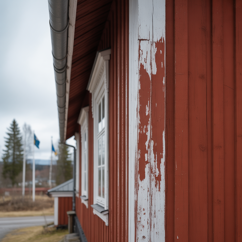 felsokning av blasor och flagning pa malad trafasad