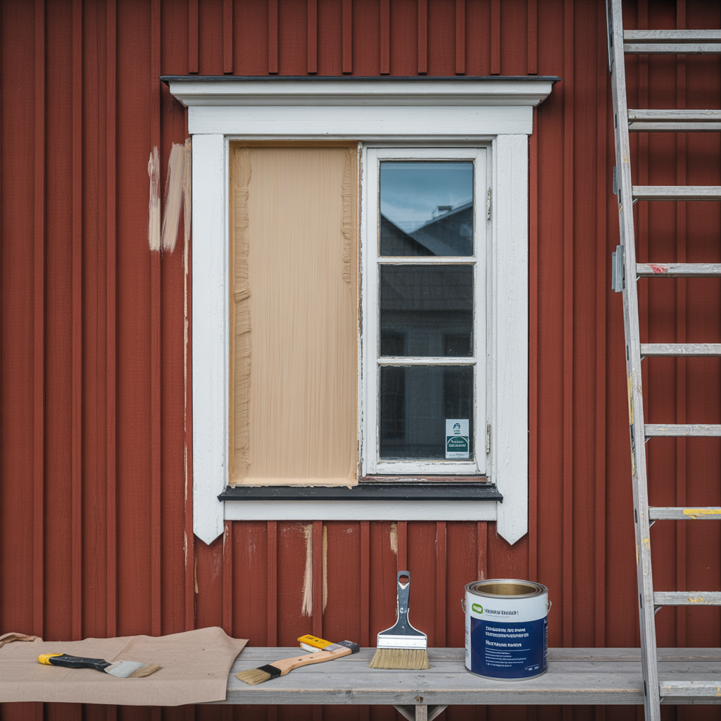 fonstermalning utomhus kostnad intervall och metod