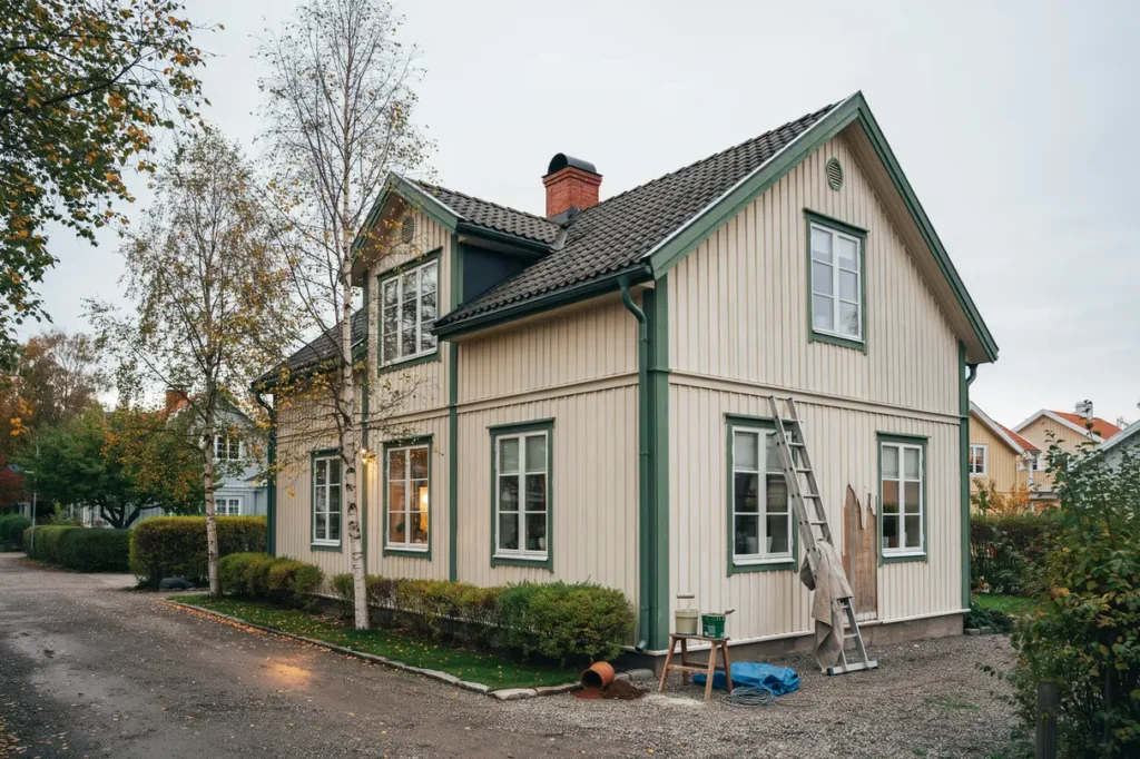 m la om fasaden i tr r tt f rgtyp b sta s songen och tips f r ett h llbart resultat